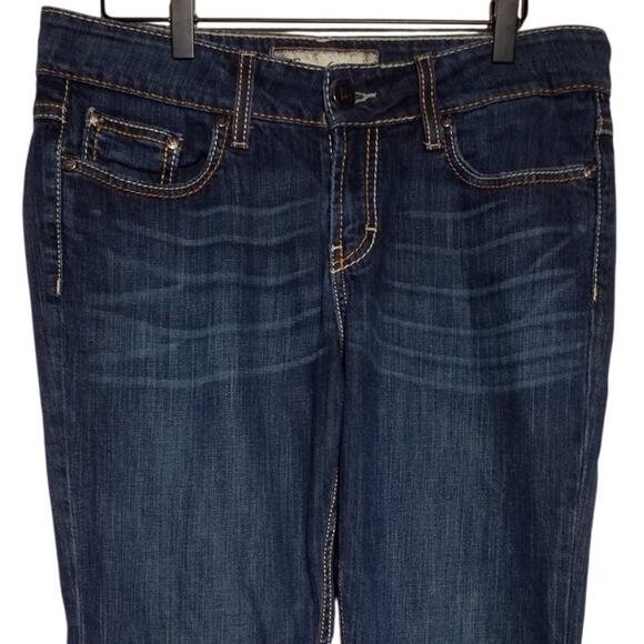 BKE Denim Culture Womens 31L Dark Wash Bootcut Stretch Embellished Jeans - Picture 2 of 9